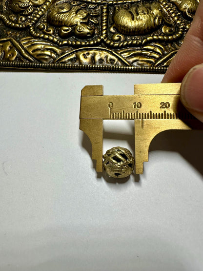 Ghana cage beads, African Beads Ashanti lost wax bronze casting Ghana,handcrafted designer