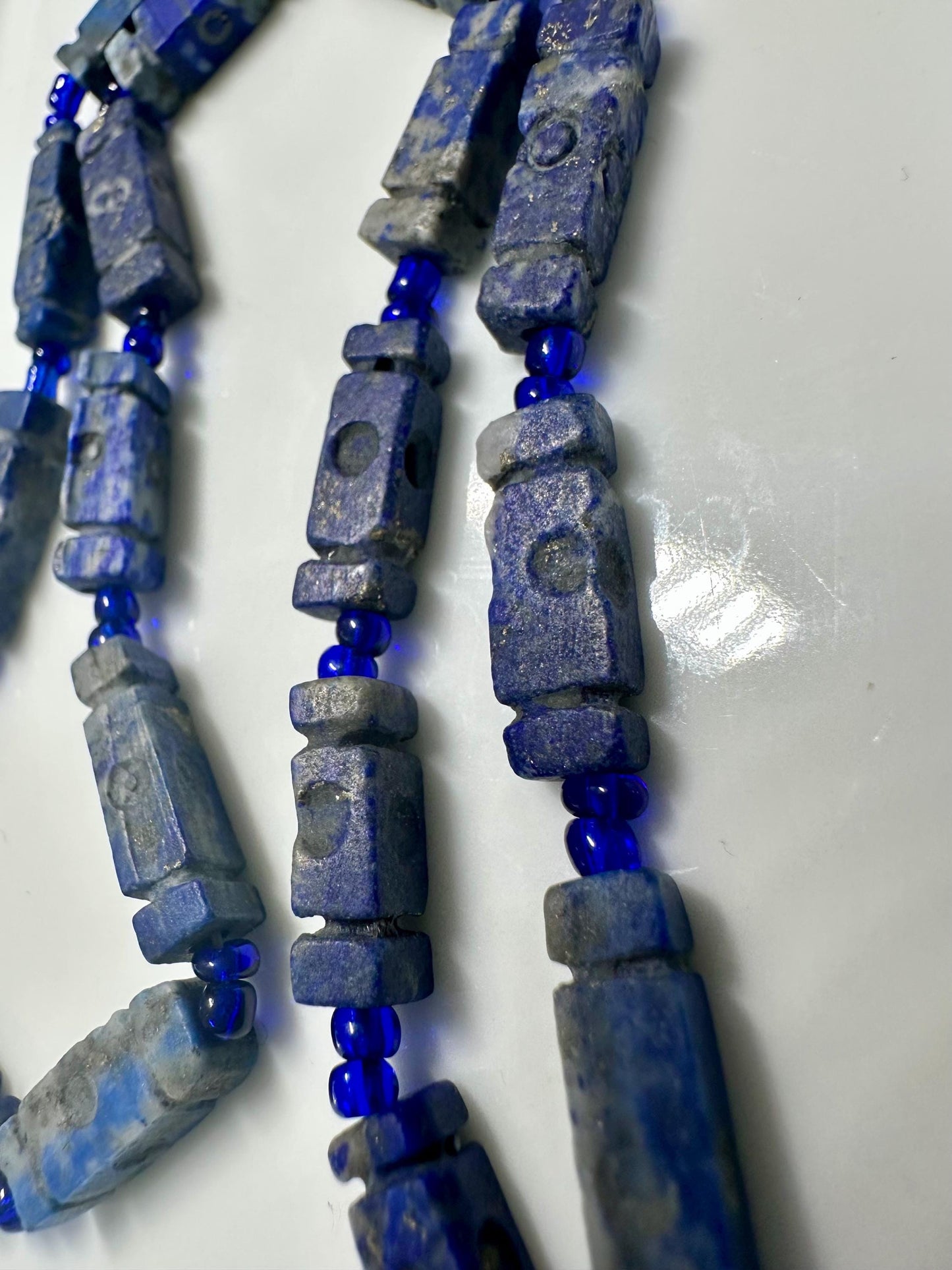 Handmade Afghan Lapis Lazuli Necklace: Boho Gemstone Jewelry
