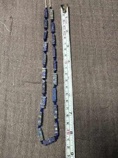Handmade Afghan Lapis Lazuli Necklace: Boho Gemstone Jewelry