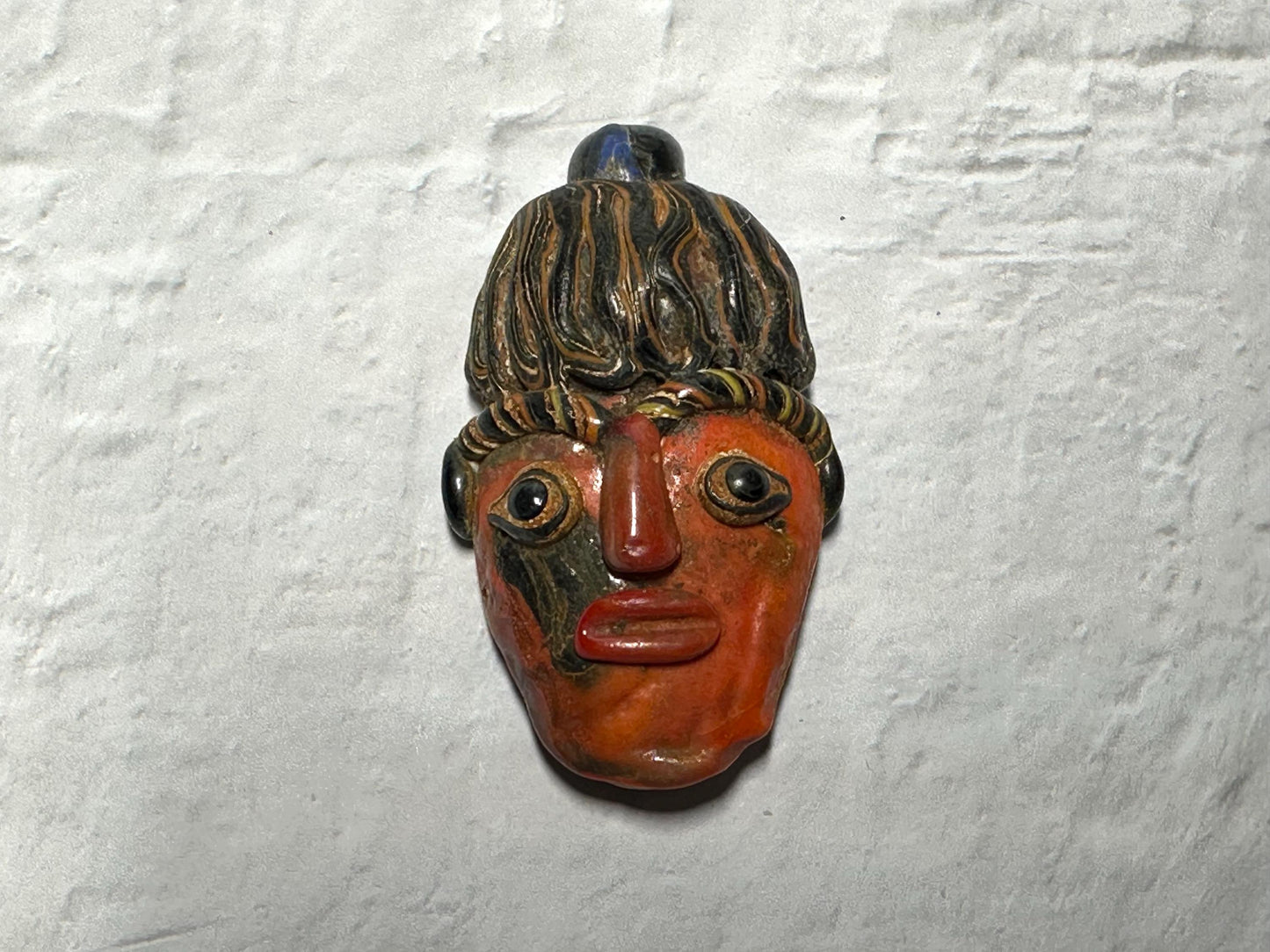 Antique Phoenician Mosaic Glass Pendant - Rare Collectible Artifact(P1032)