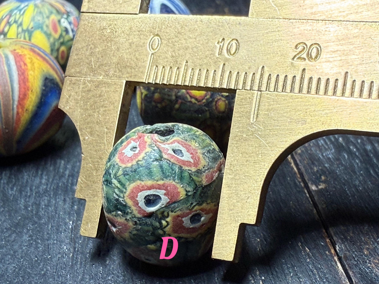 Ancient Jatim Mosaic Glass Bead: Intricate Design Vintage Bead