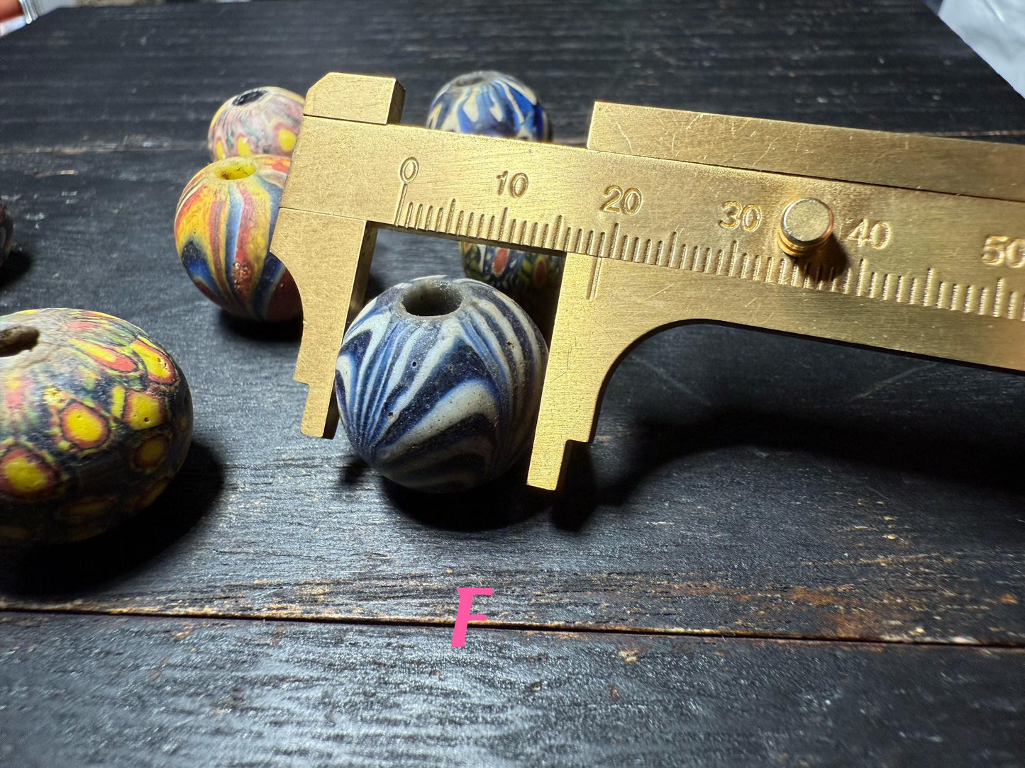 Ancient Jatim Mosaic Glass Bead: Intricate Design Vintage Bead