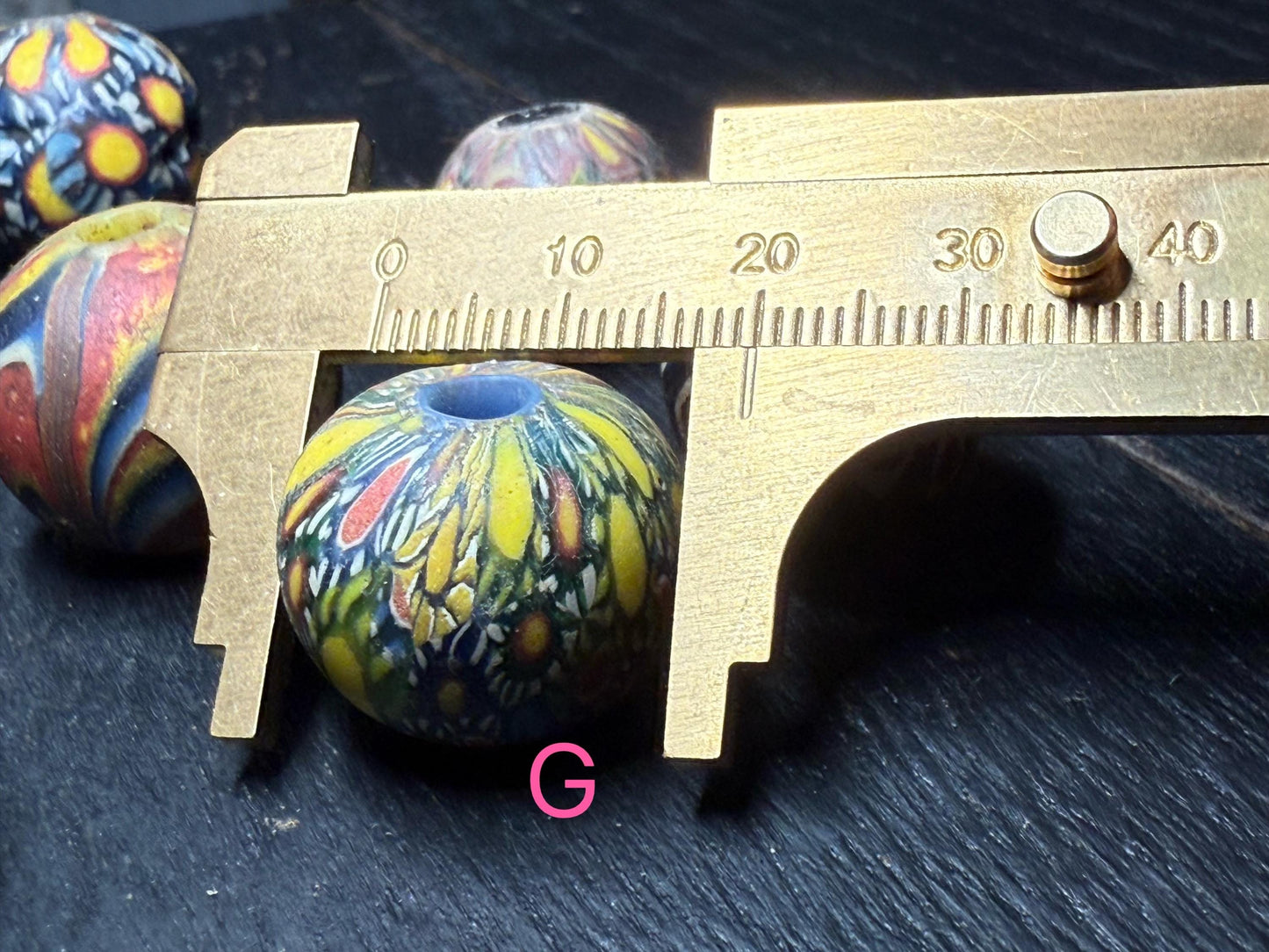 Ancient Jatim Mosaic Glass Bead: Intricate Design Vintage Bead