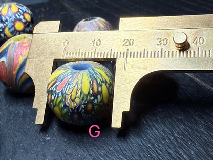 Ancient Jatim Mosaic Glass Bead: Intricate Design Vintage Bead