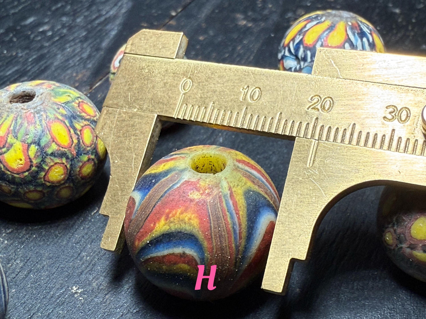 Ancient Jatim Mosaic Glass Bead: Intricate Design Vintage Bead