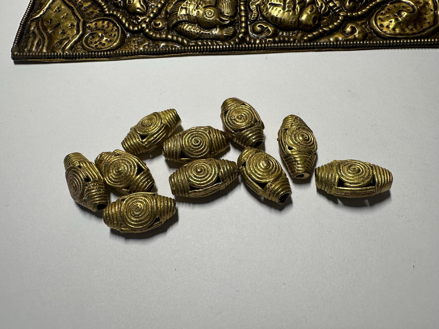 African Brass Beads,,Ghana Ivory Coast Lost Wax Technique,handcrafted designer