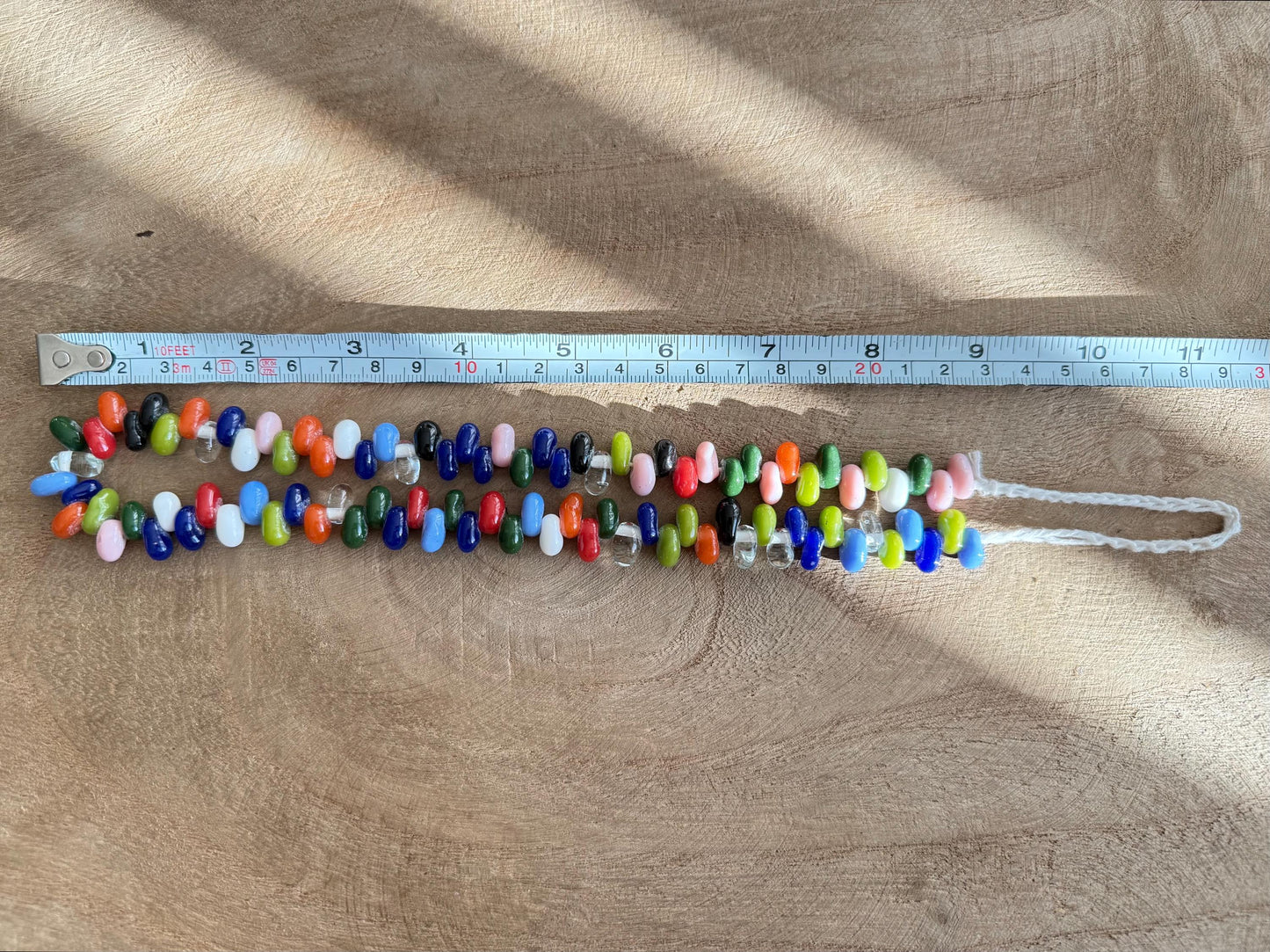 Handcrafted West Asian Tear Drop Glass Bead Necklace