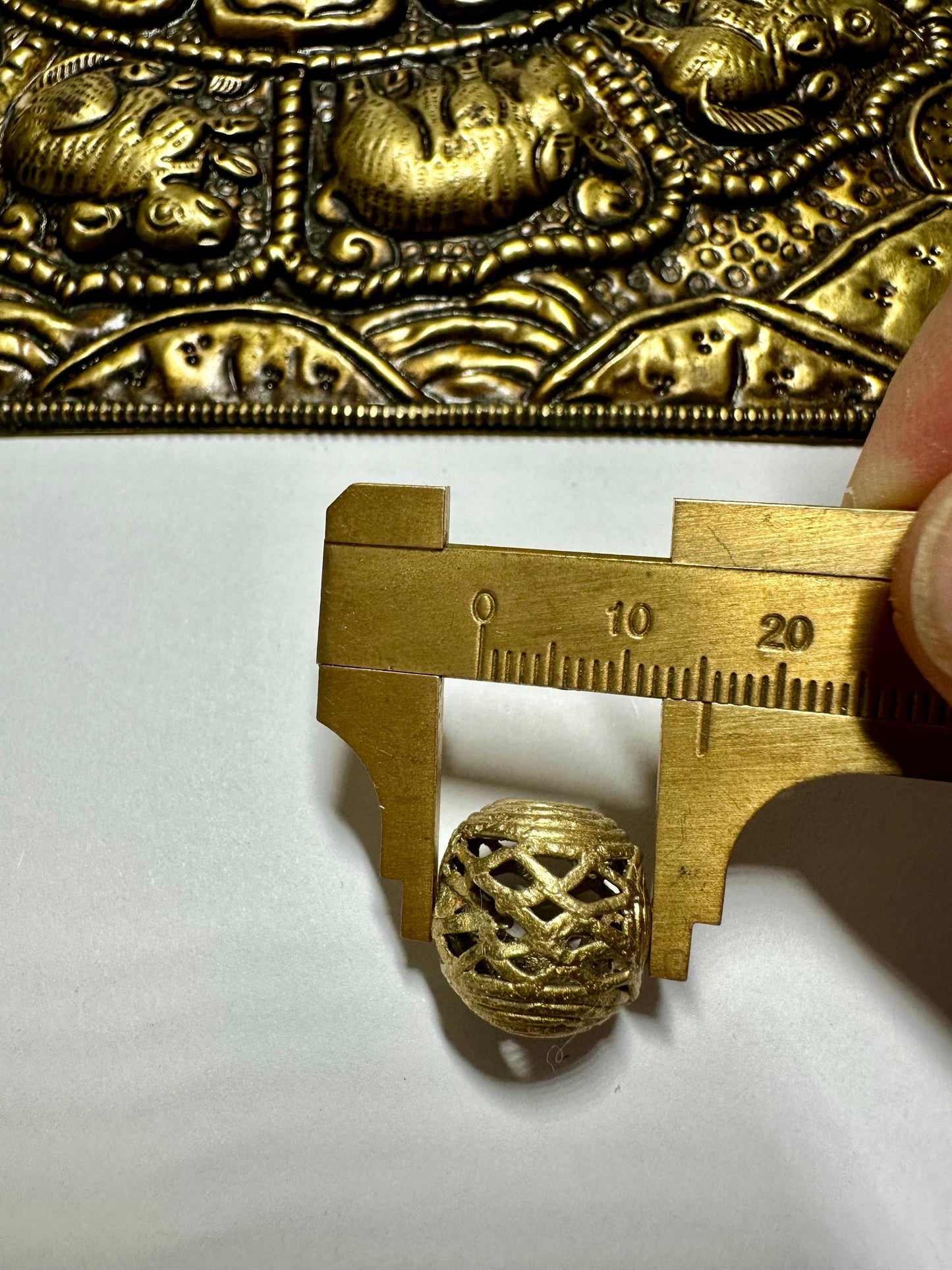 Ghana cage beads, African Beads Ashanti lost wax bronze casting Ghana,handcrafted designer