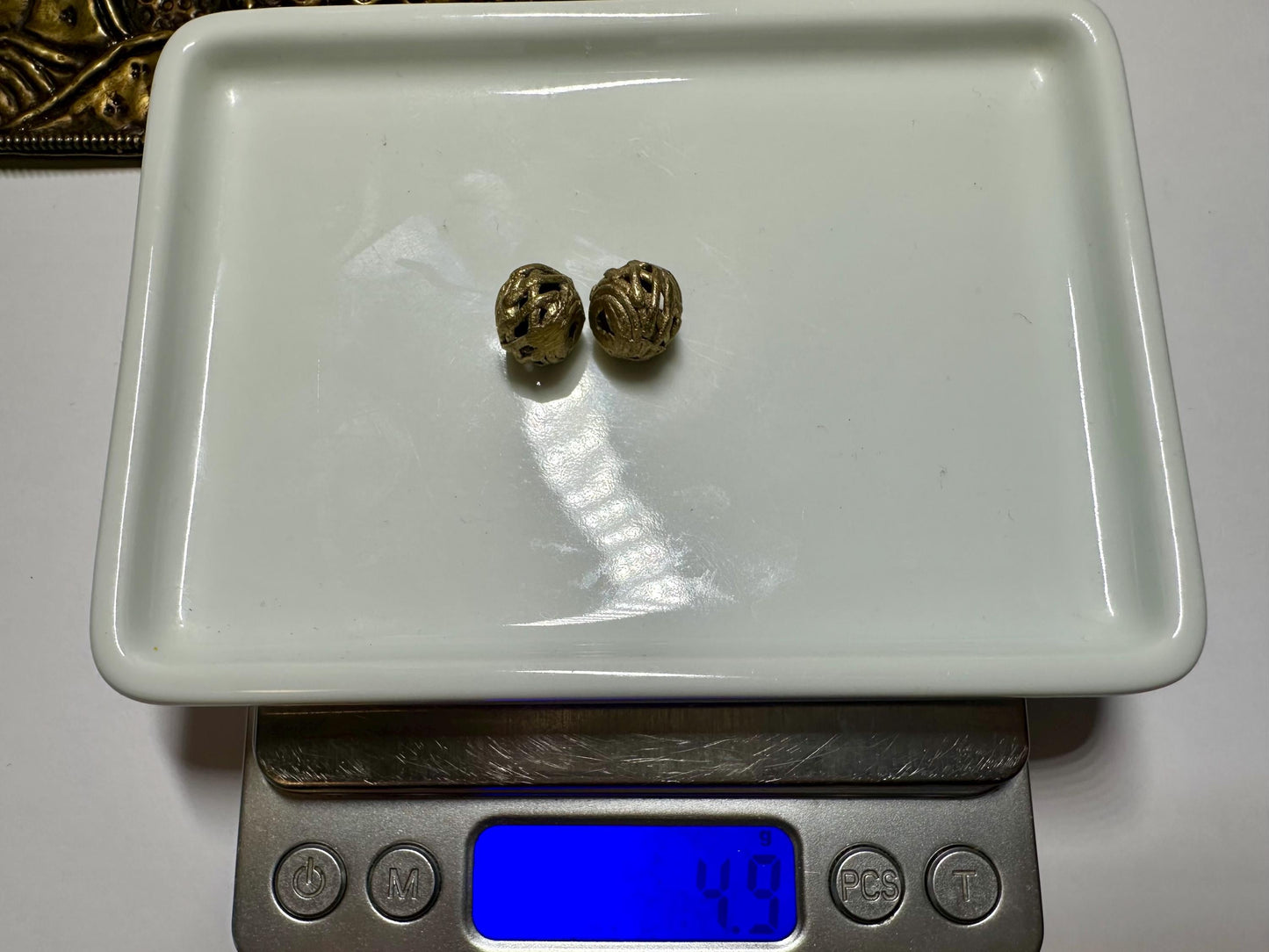 Ghana cage beads, African Beads Ashanti lost wax bronze casting Ghana,handcrafted designer