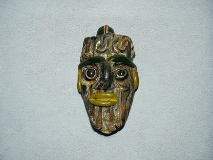 Handcrafted Antique Phoenician Face Pendant - Mosaic Glass Design(P1043)