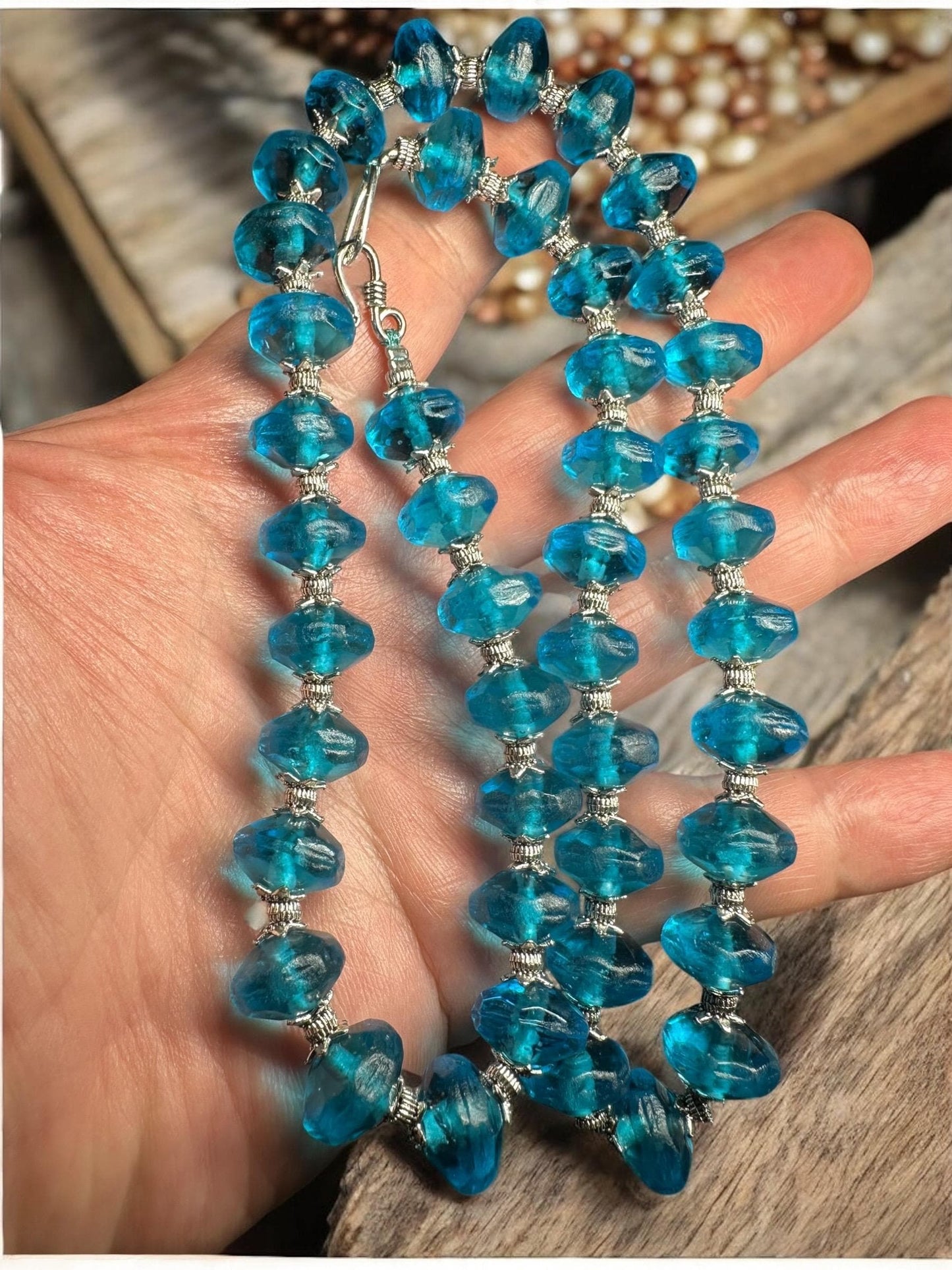 Vintage style glass beads from Nepal