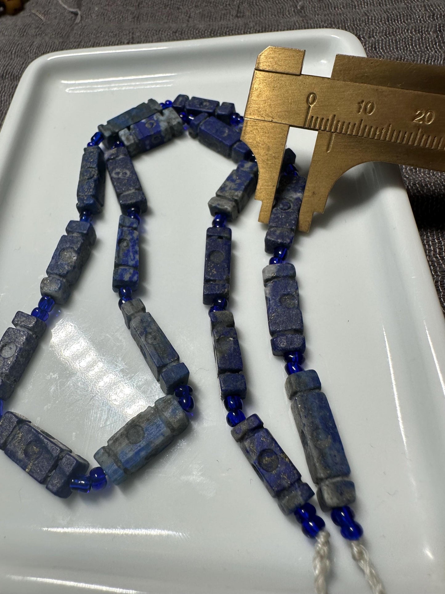 Handmade Afghan Lapis Lazuli Necklace: Boho Gemstone Jewelry