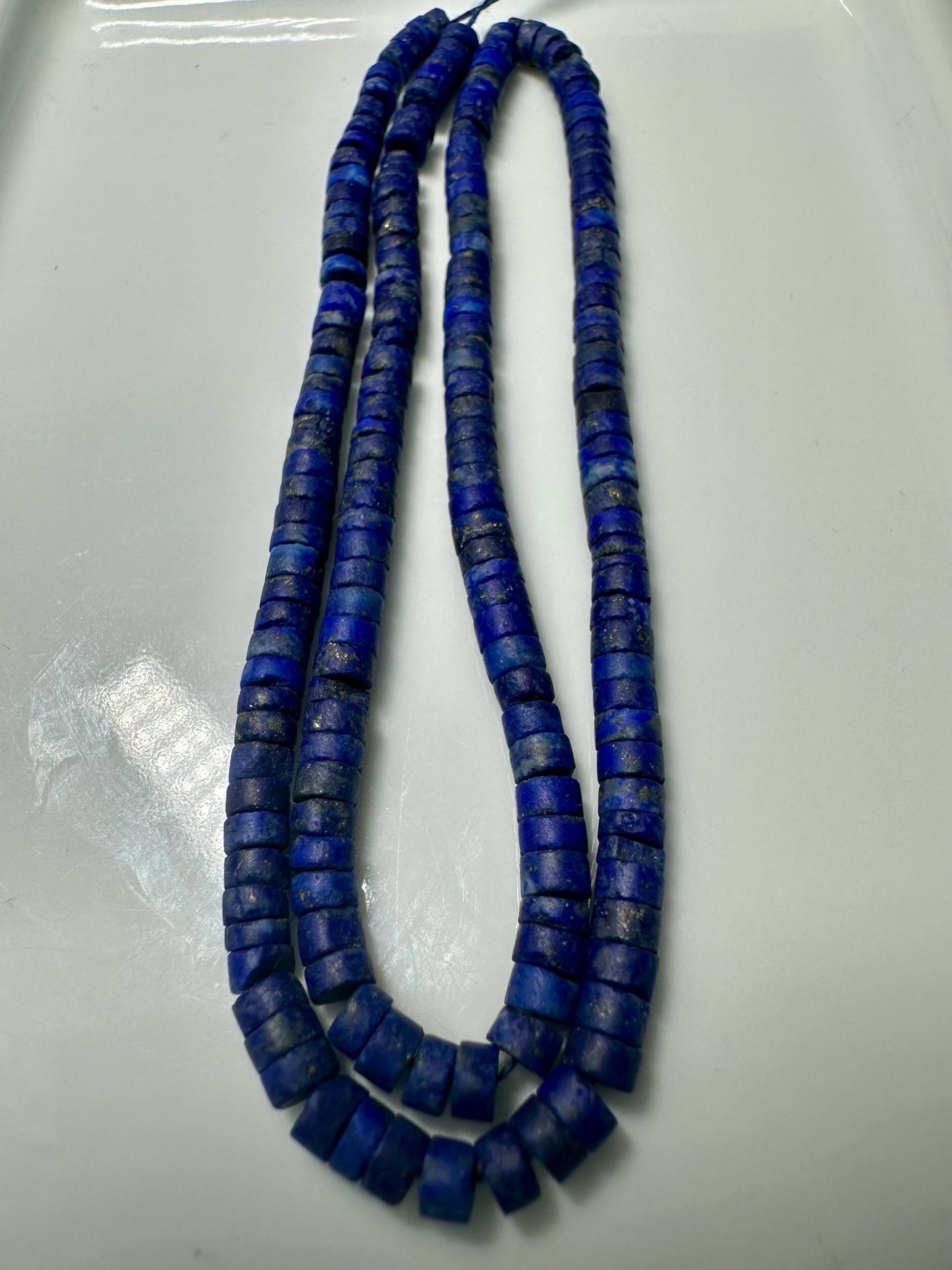 Handmade Lapis Lazuli Necklace: Afghan Gemstone Beaded Jewelry