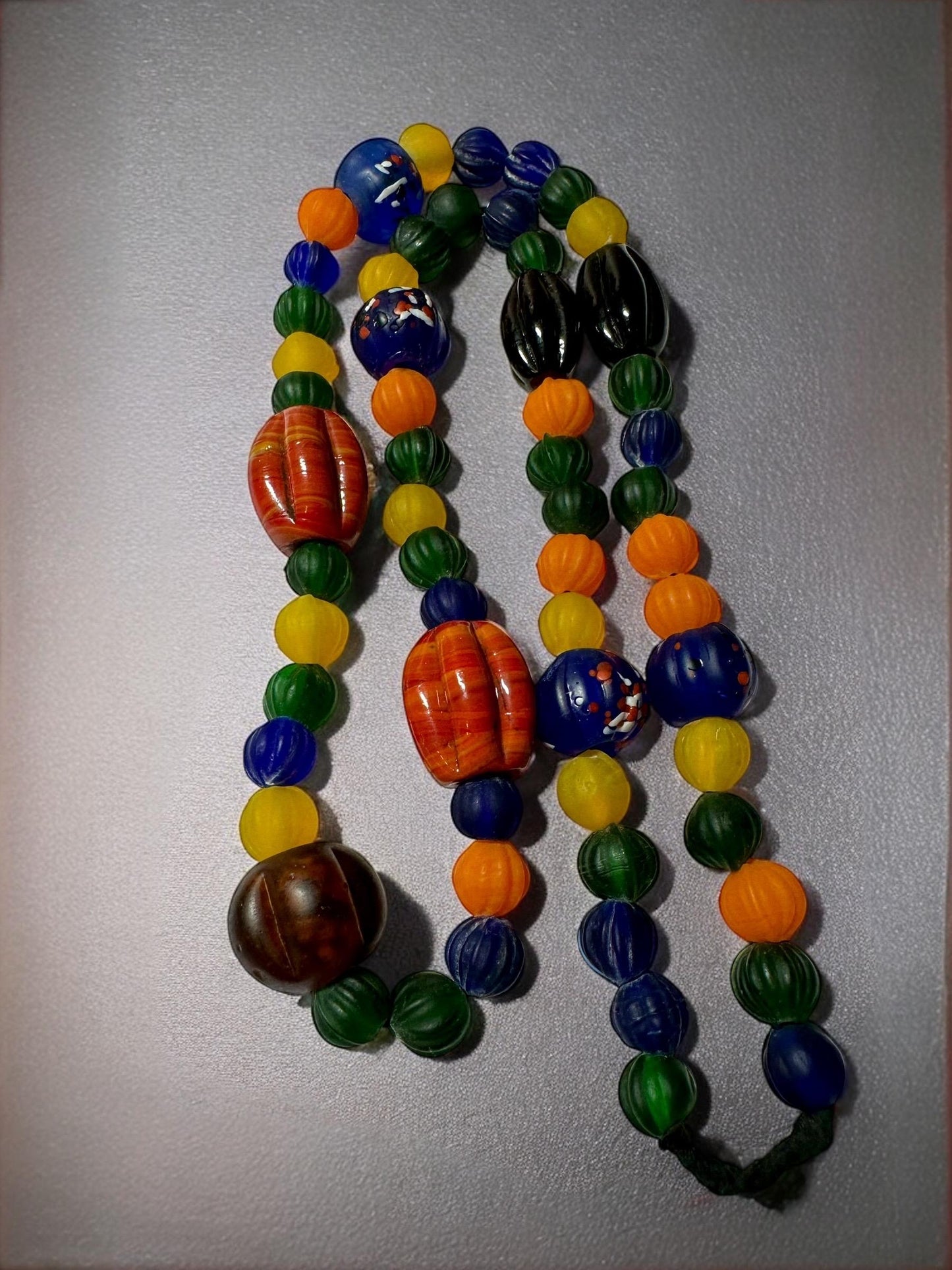 Handcrafted Nepalese Glass Melon Beads Strand | Authentic Himalayan Jewelry Supplies for Crafting