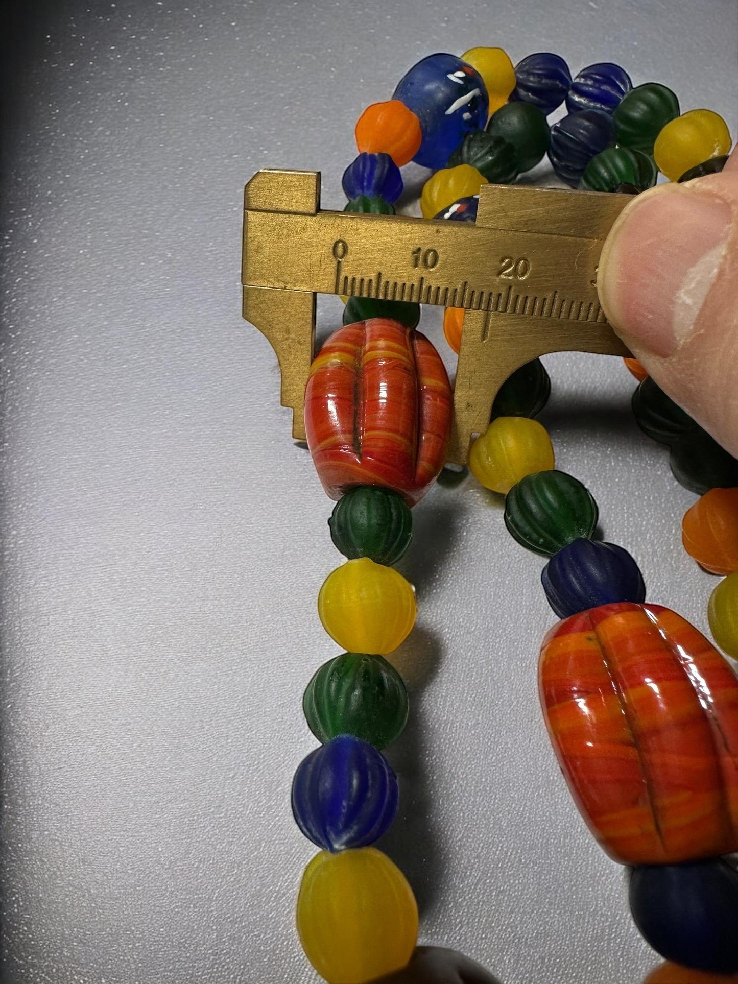 Handcrafted Nepalese Glass Melon Beads Strand | Authentic Himalayan Jewelry Supplies for Crafting
