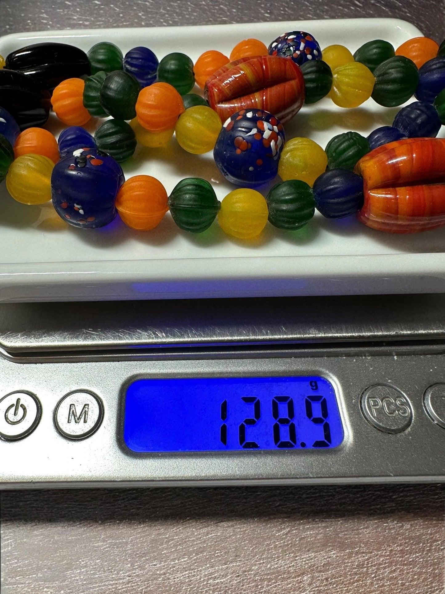 Handcrafted Nepalese Glass Melon Beads Strand | Authentic Himalayan Jewelry Supplies for Crafting