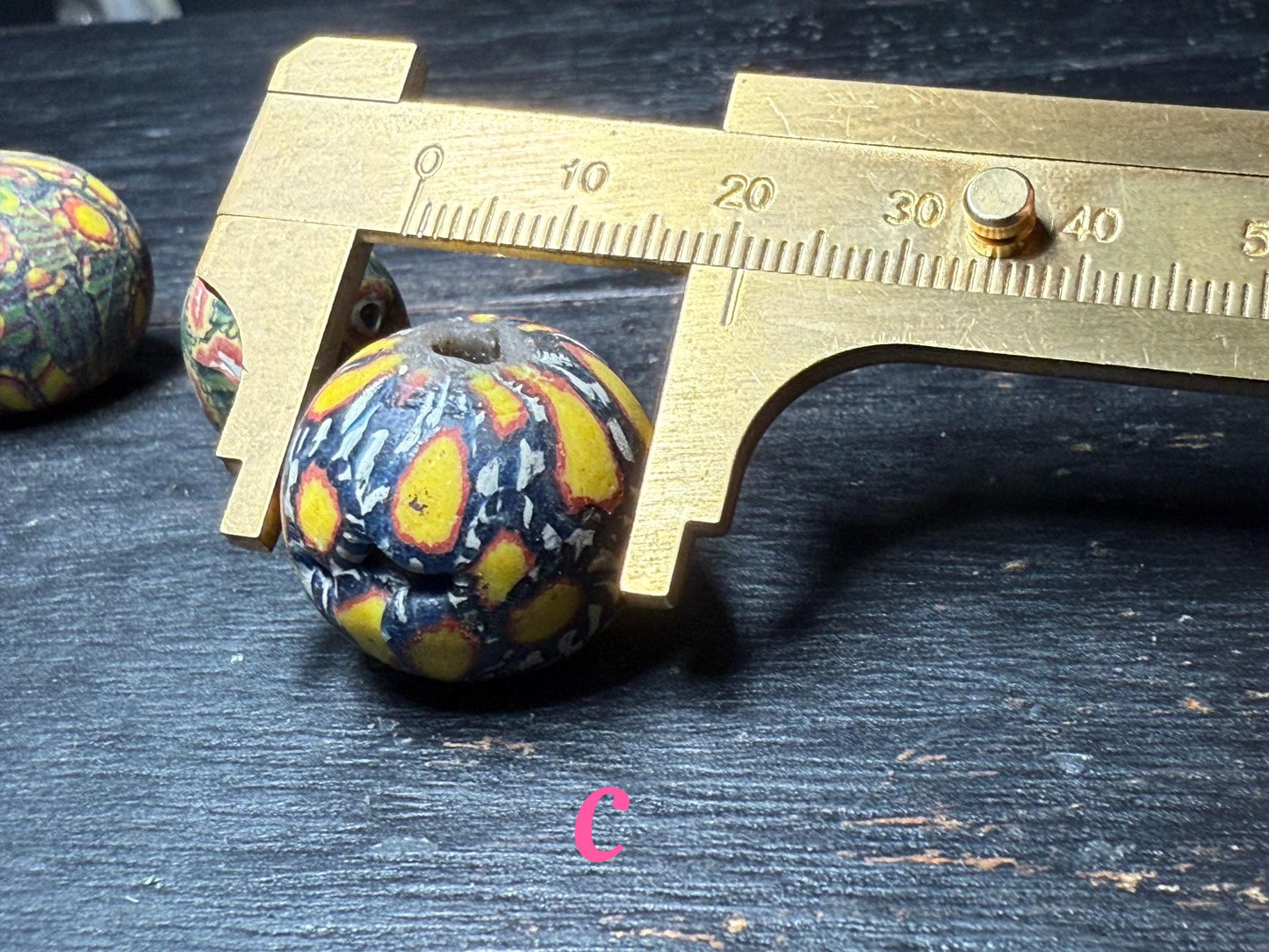 Ancient Jatim Mosaic Glass Bead: Intricate Design Vintage Bead