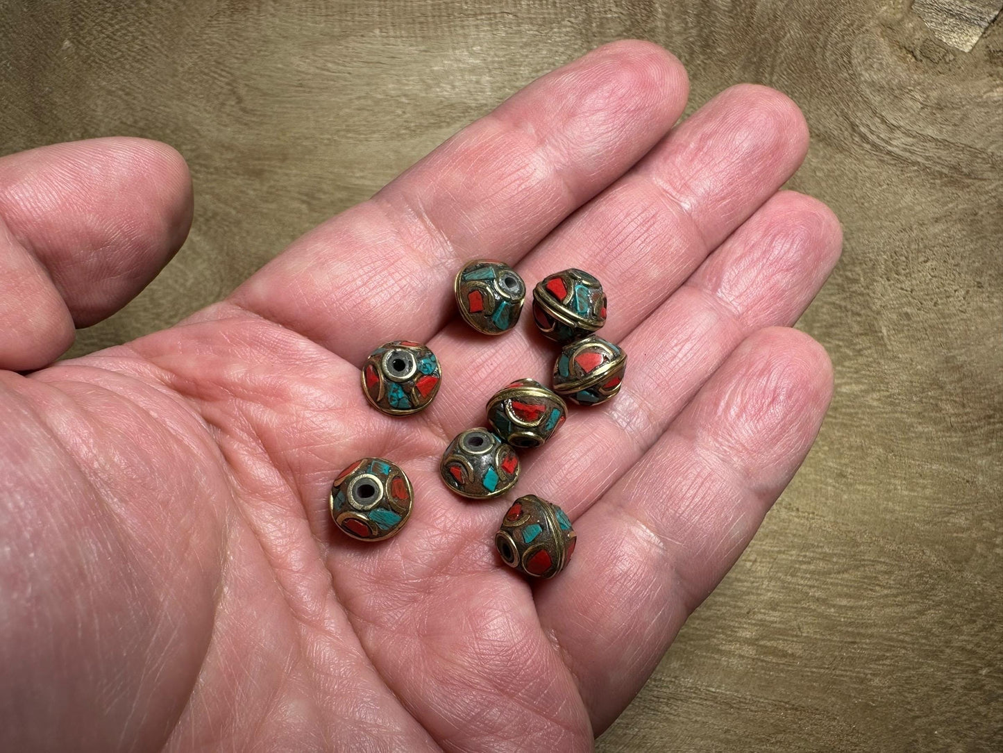 Dyed Turquoise Coral Resin Beads: Nepal Tibet Jewelry Making
