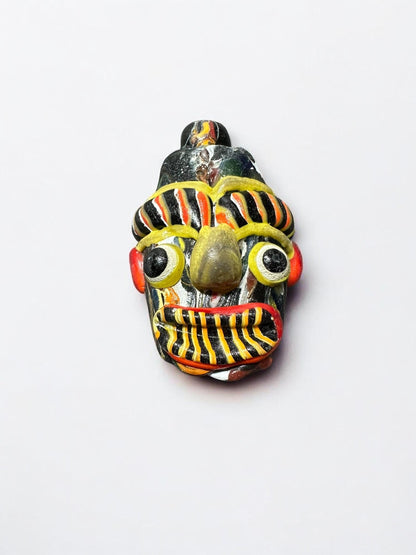 Rare Antique Phoenician Face Pendant | Handmade Ancient Glass Amulet(P1058)