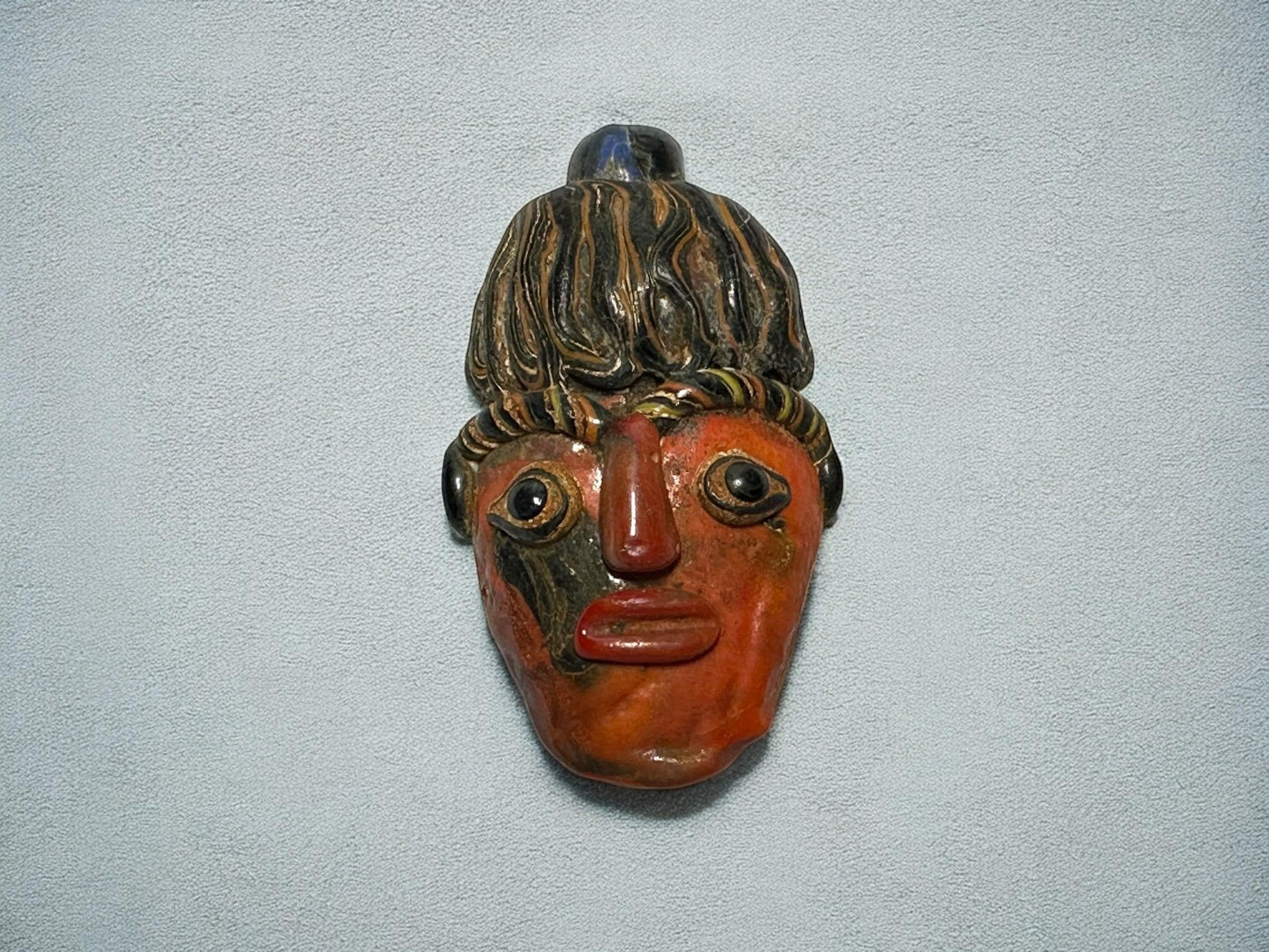 Antique Phoenician Mosaic Glass Pendant - Rare Collectible Artifact(P1032)