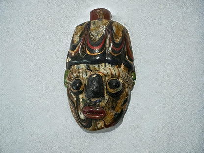 Antique Handcrafted Glass Face Pendant  Phoenician Design(P1018)