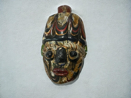 Antique Handcrafted Glass Face Pendant  Phoenician Design(P1018)