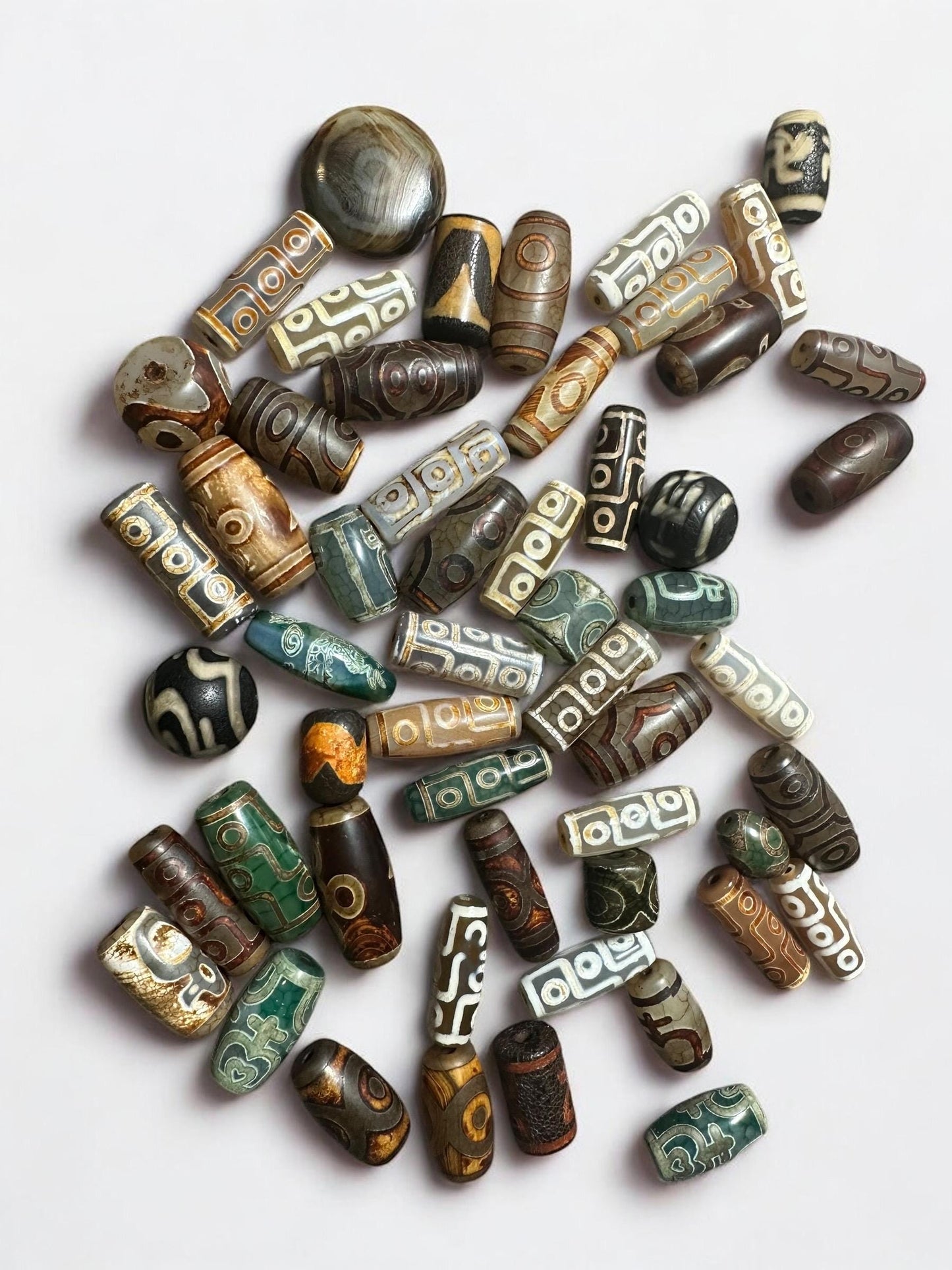 Tibetan Dzi Agate Beads: Handmade Buddhist Jewelry Supplies