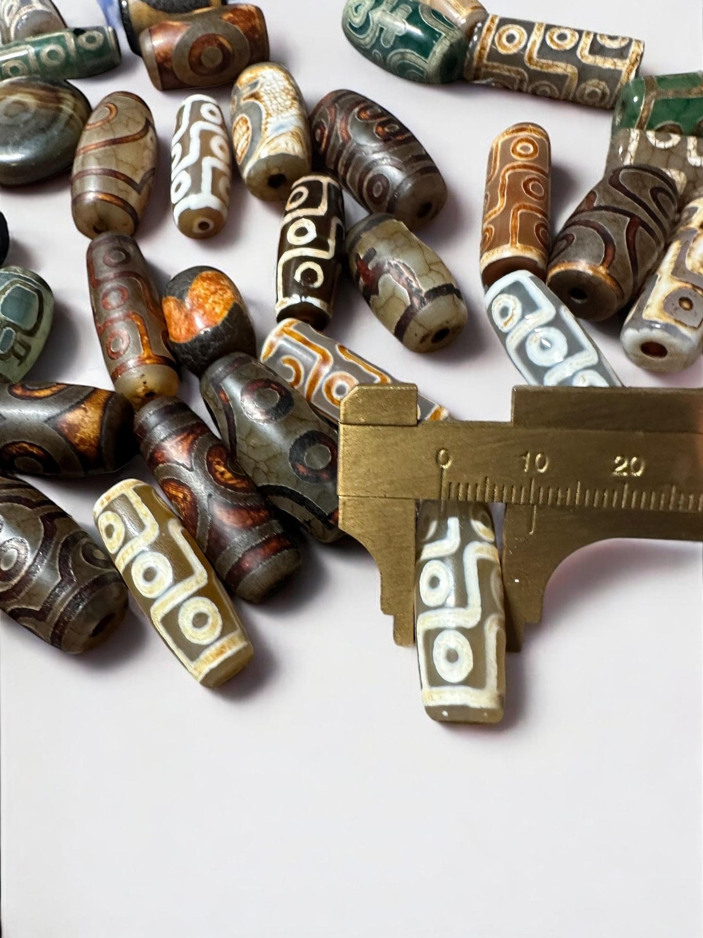 Tibetan Dzi Agate Beads: Handmade Buddhist Jewelry Supplies