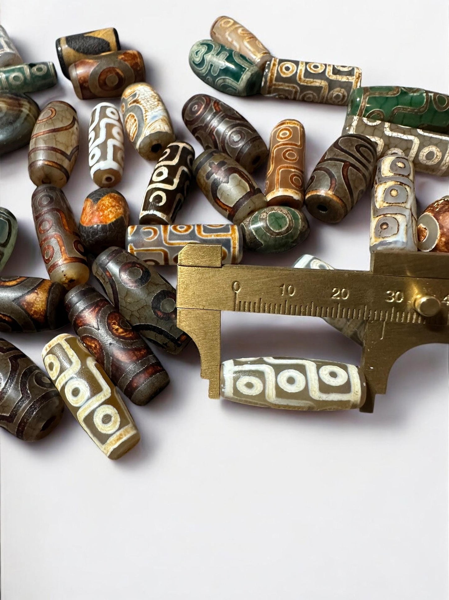 Tibetan Dzi Agate Beads: Handmade Buddhist Jewelry Supplies