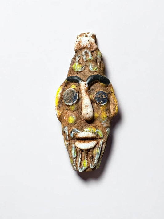 Authentic Ancient Phoenician Glass Face Bead | Rare Archaeological Amulet(P1037)