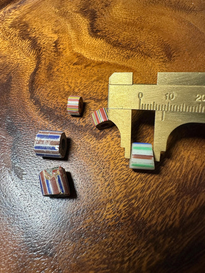 5 Pics Old Venetian Millefiori Beads  Unique African Trade Beads for Jewelry Designers