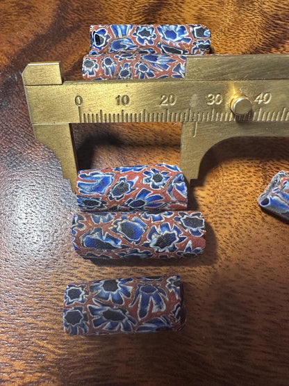 Antique Venetian Millefiori African Trade Beads  Rare Handmade Glass Beads for Jewelry Making