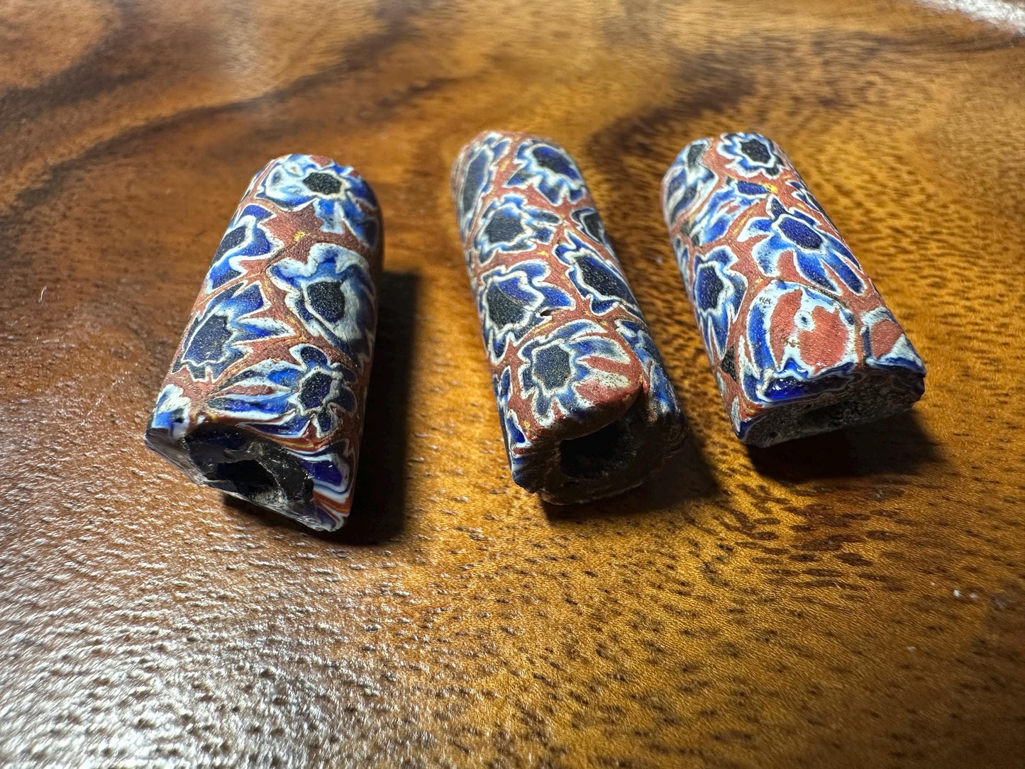 Antique Venetian Millefiori African Trade Beads  Rare Handmade Glass Beads for Jewelry Making