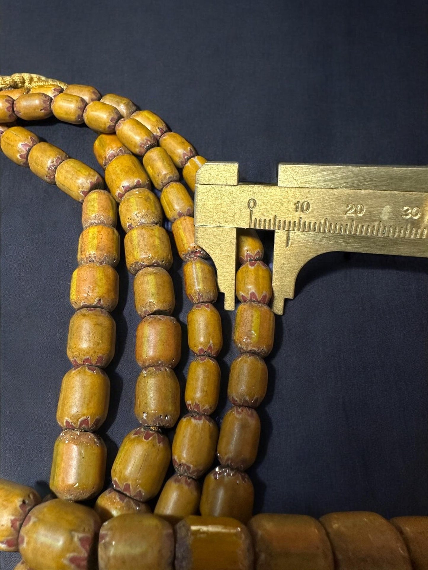 Handmade Vintage Nepal Chevron Beads  Ethnic Tribal Jewelry Supply, Single Strand