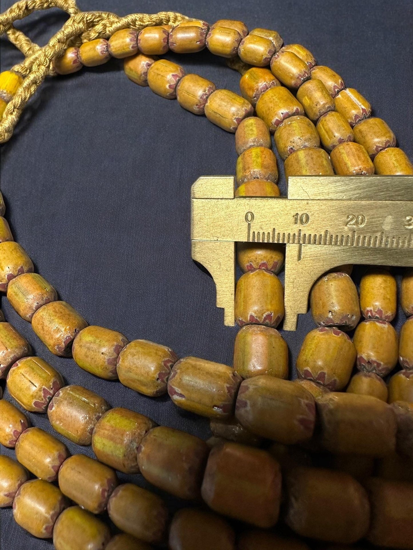 Handmade Vintage Nepal Chevron Beads  Ethnic Tribal Jewelry Supply, Single Strand