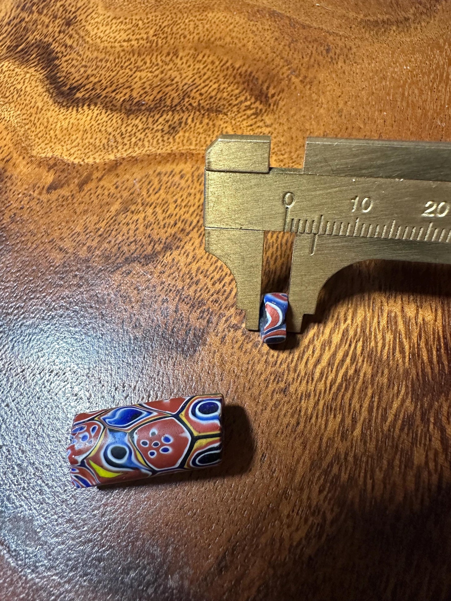 2 Pics Antique Venetian Glass Beads  Millefiori African Trade Beads for Beading Projects