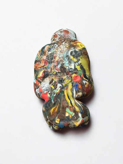 Authentic Ancient Phoenician Face Amulet - Rare Mosaic Glass Bead Pendant - Collector's Artifact(P1035)