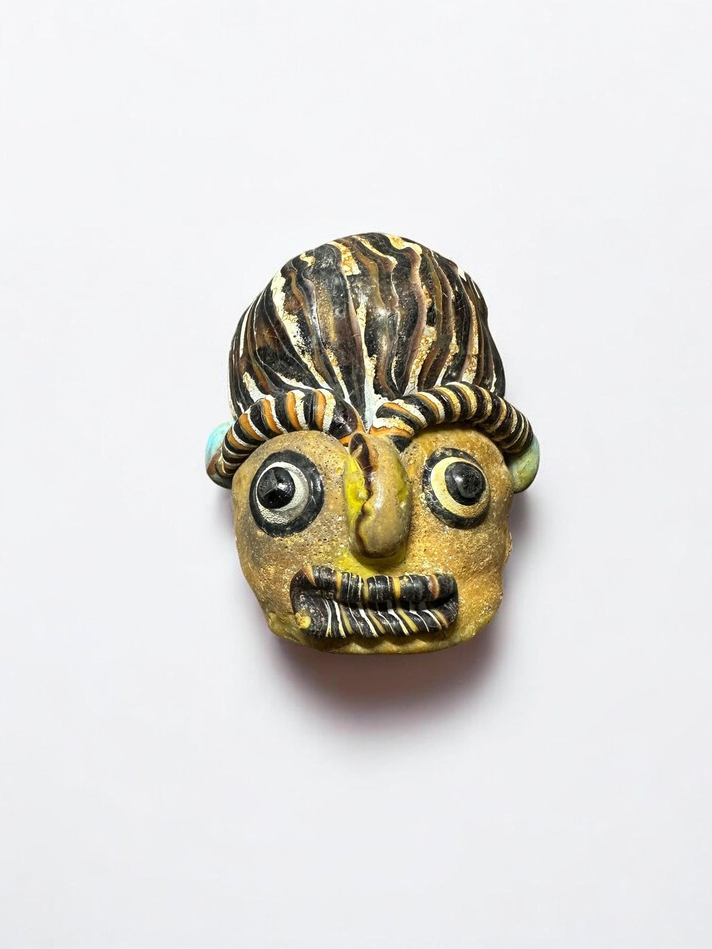 Antique Phoenician Glass Amulet | Handcrafted Mosaic Pendant for History Lovers(P1029)