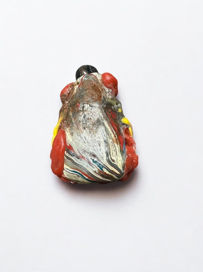 Historical Phoenician Amulet Bead - Ancient Style Mosaic Glass Face Pendant for Collector's Display(P1050)