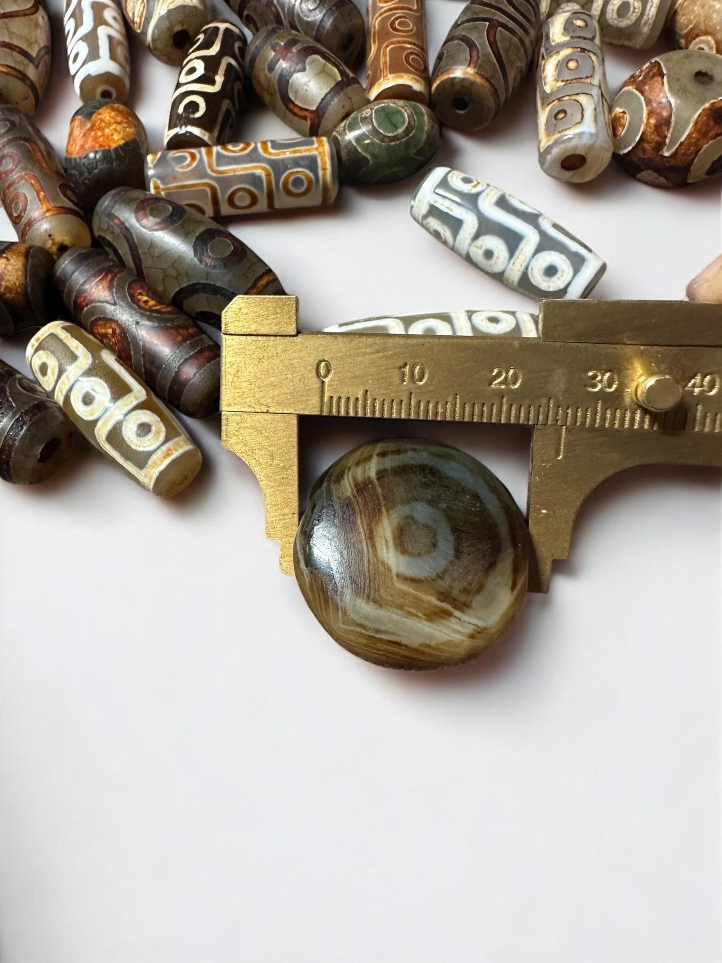 Tibetan Dzi Agate Beads: Handmade Buddhist Jewelry Supplies