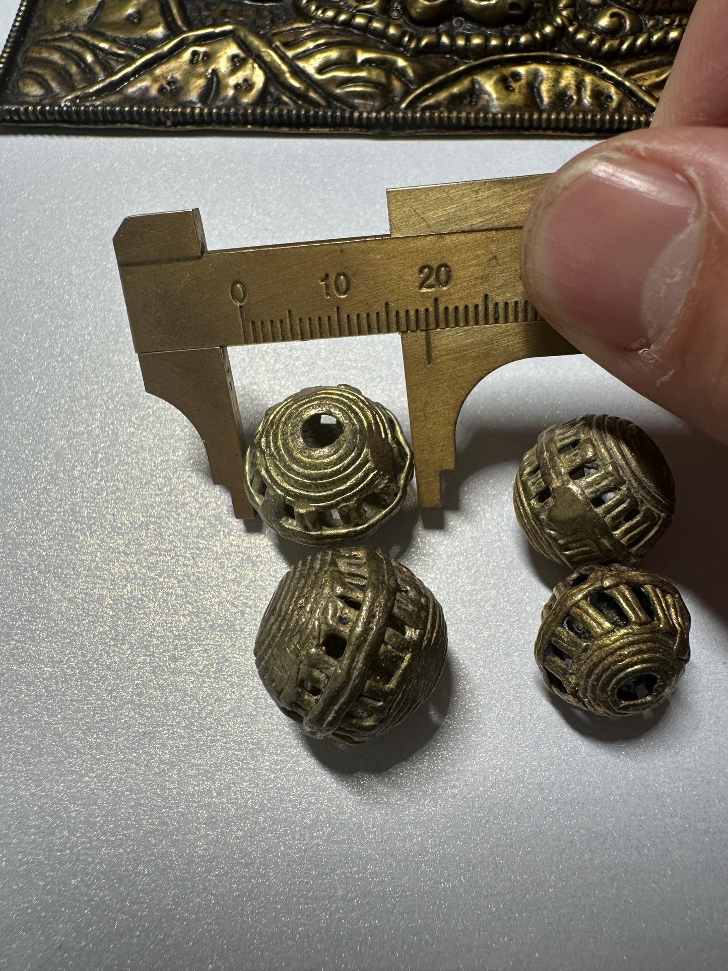 Handmade Brass Cage Beads: African Tribal Jewelry Design