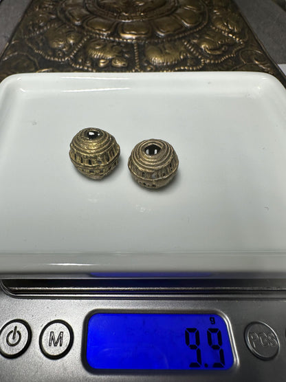 Handmade Brass Cage Beads: African Tribal Jewelry Design