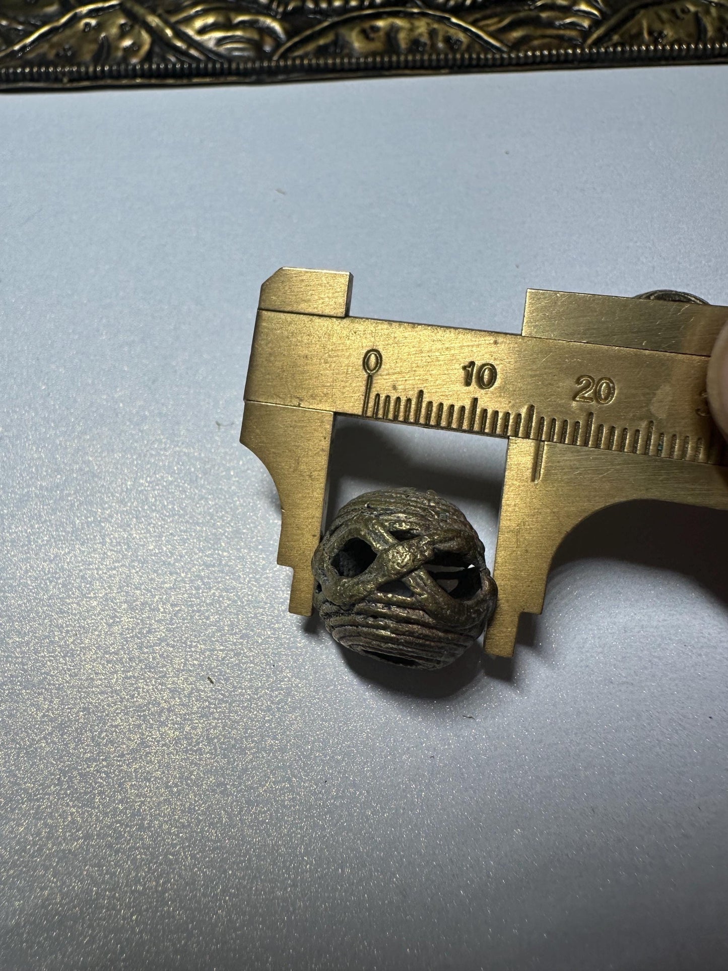 Handmade African Brass Beads: Tribal Lost Wax Jewelry Supplies (2pcs)