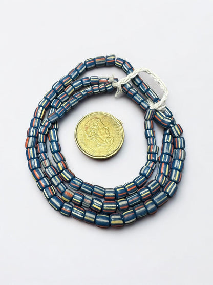 Java Glass Spacer Beads: Indonesian Striped Beads for Jewelry Making