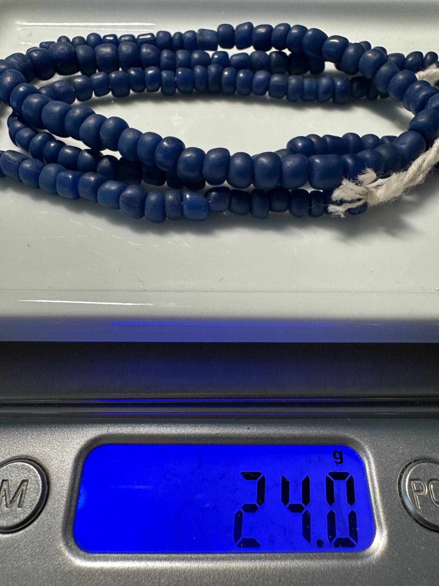 Rustic Matte Blue Glass Beads: Recycled Java Spacer Beads