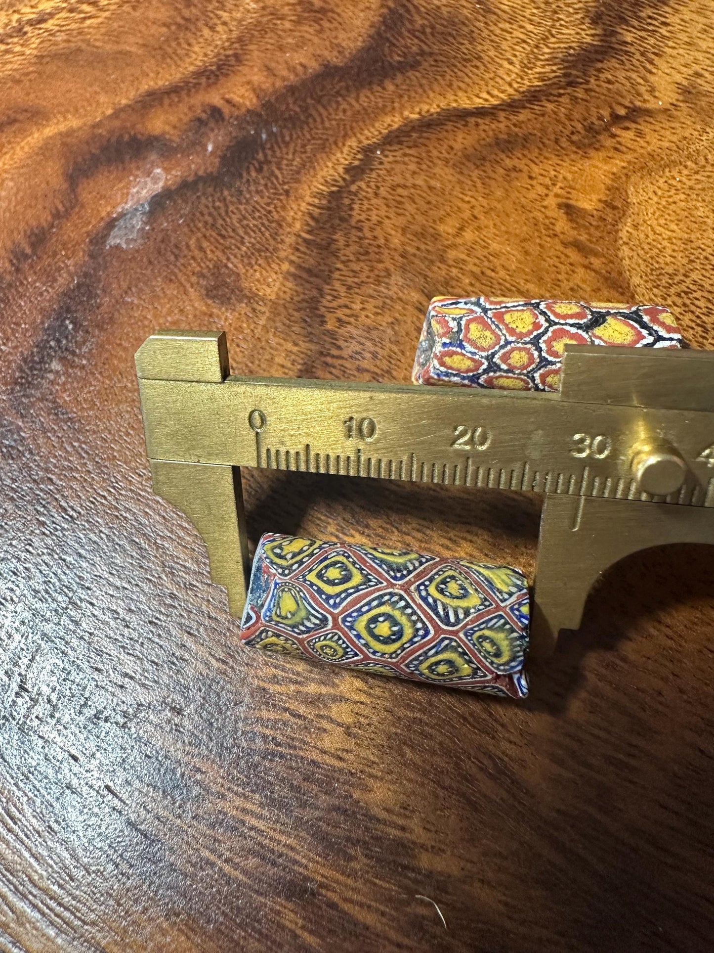 2 Pics Authentic Venetian Millefiori Beads  African Trade Beads for Collectors & Crafters