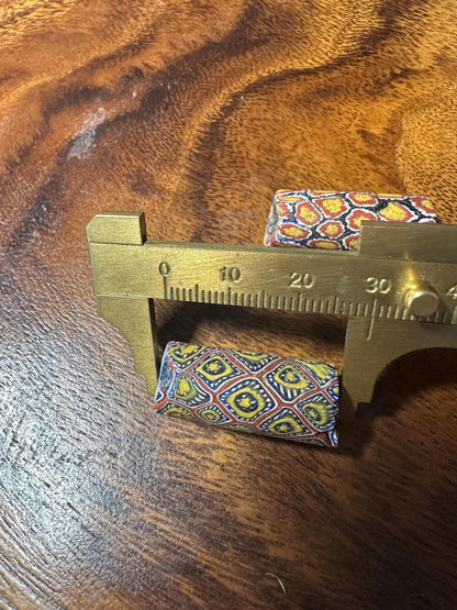 2 Pics Authentic Venetian Millefiori Beads  African Trade Beads for Collectors & Crafters