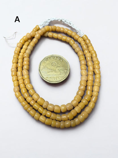 Indonesian Java Glass Beads: Handmade Rustic Spacer Beads