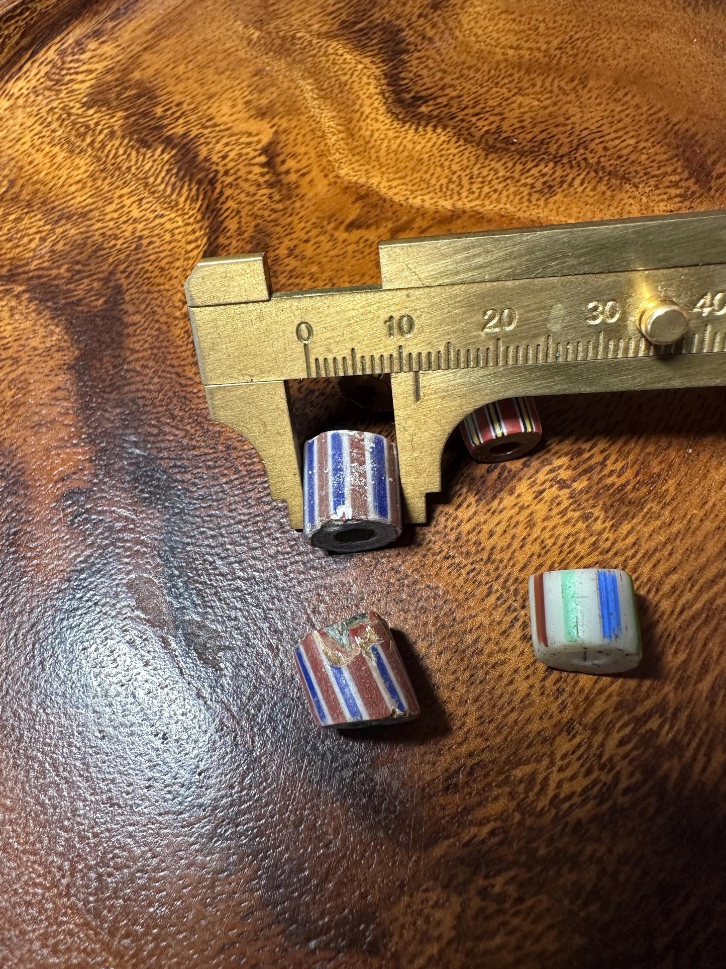 5 Pics Old Venetian Millefiori Beads  Unique African Trade Beads for Jewelry Designers