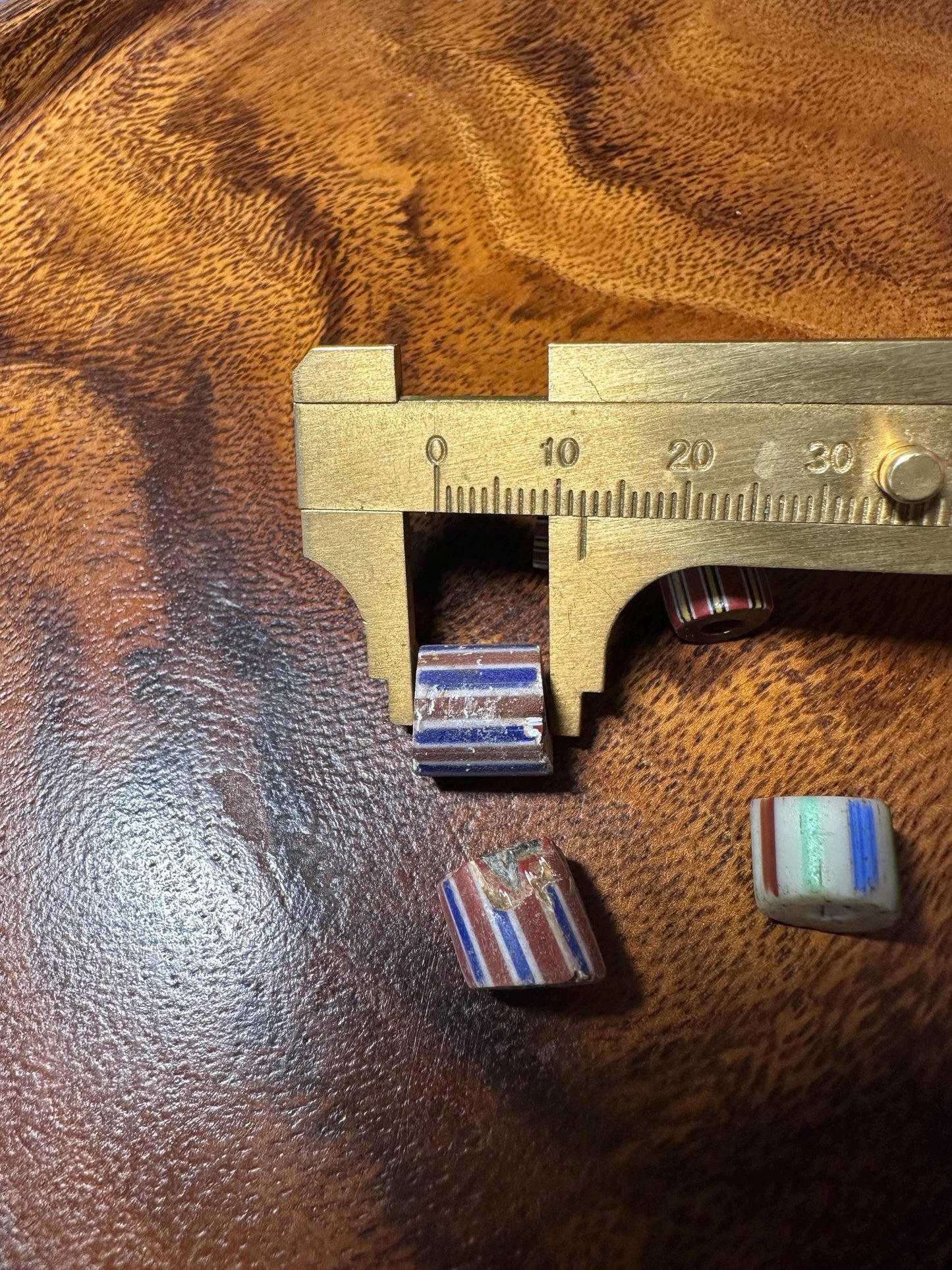 5 Pics Old Venetian Millefiori Beads  Unique African Trade Beads for Jewelry Designers